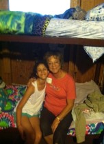 With Grandma on the bunk