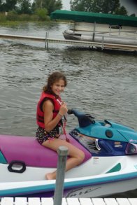 Sarah on jetski